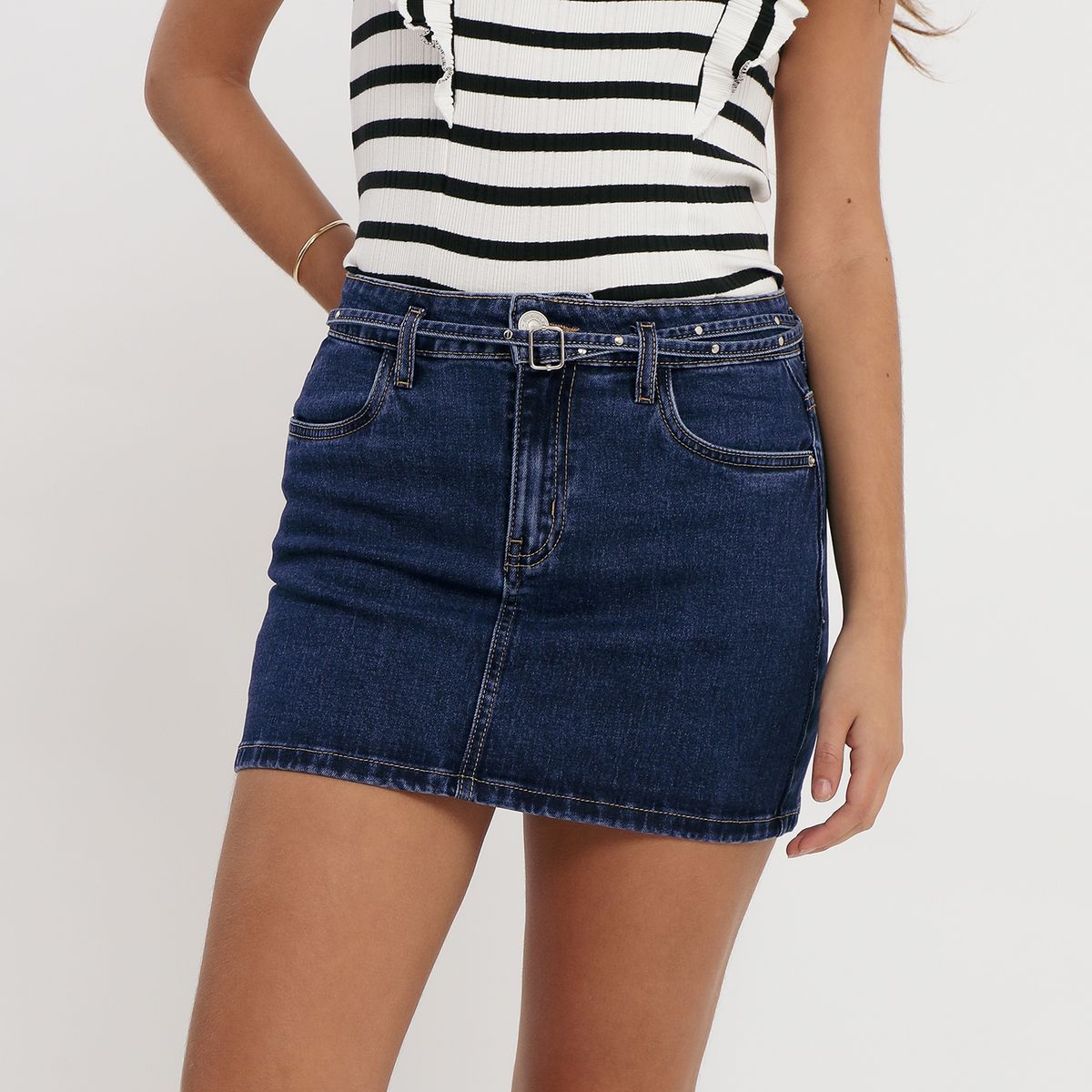 DENIMLAB - Falda Corta Denim Mujer Denimlab