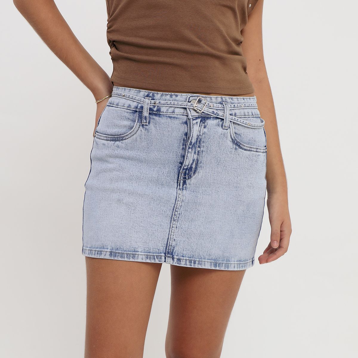 DENIMLAB - Falda Corta Denim Mujer Denimlab