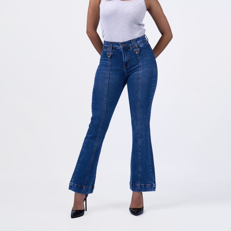 TAYSSIR - Jean Flare Tiro Alto Mujer Tayssir