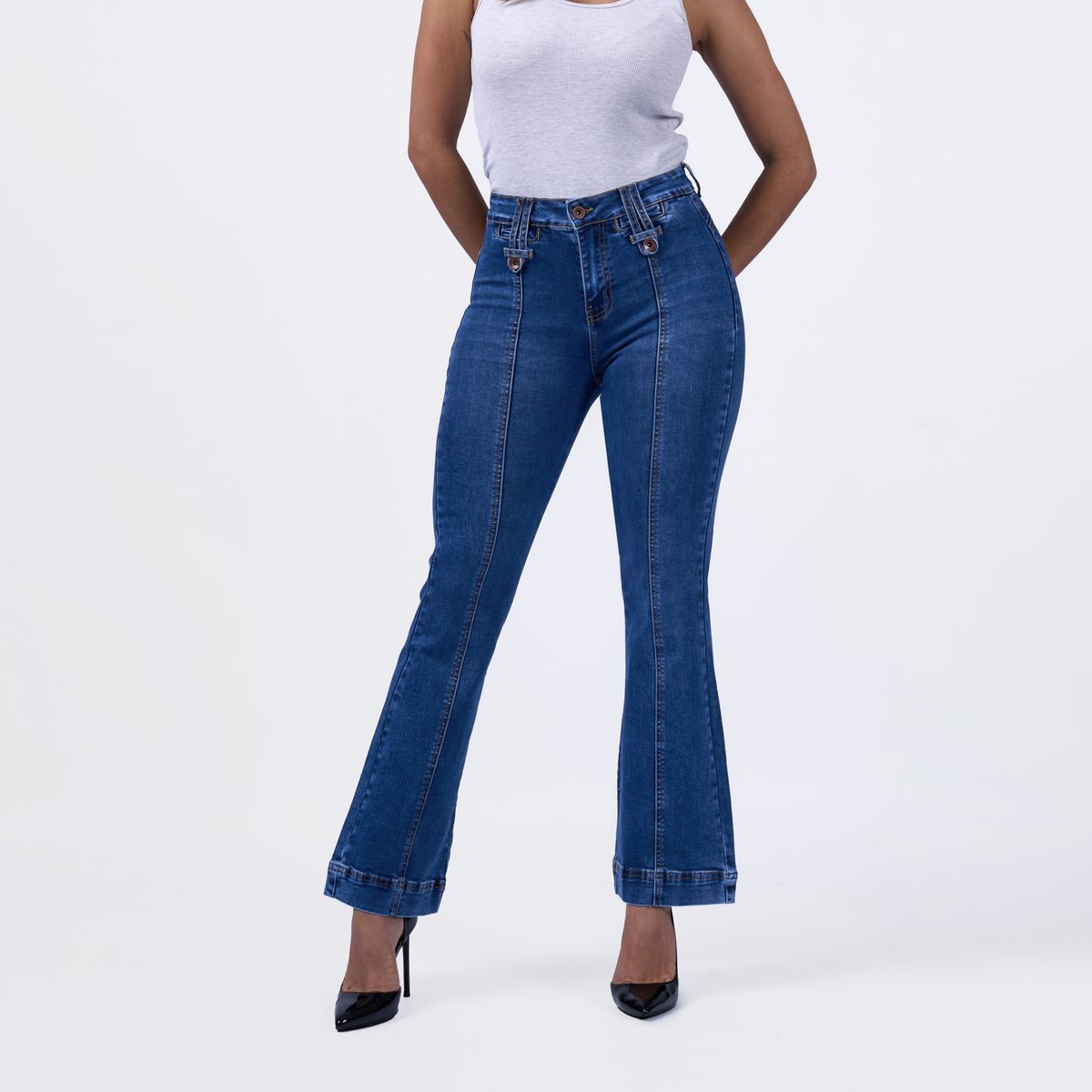 TAYSSIR - Jean Flare Tiro Alto Mujer Tayssir