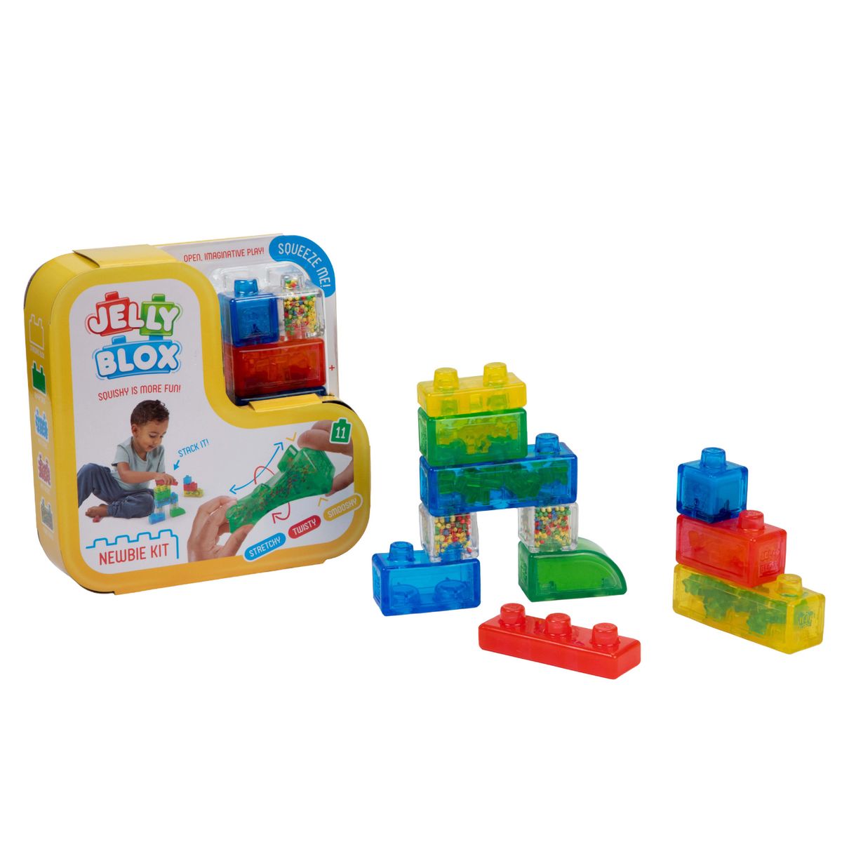 GOLIATH - Set De Bloques Sensoriales Suaves 11 Piezas Jelly Blox Newbie