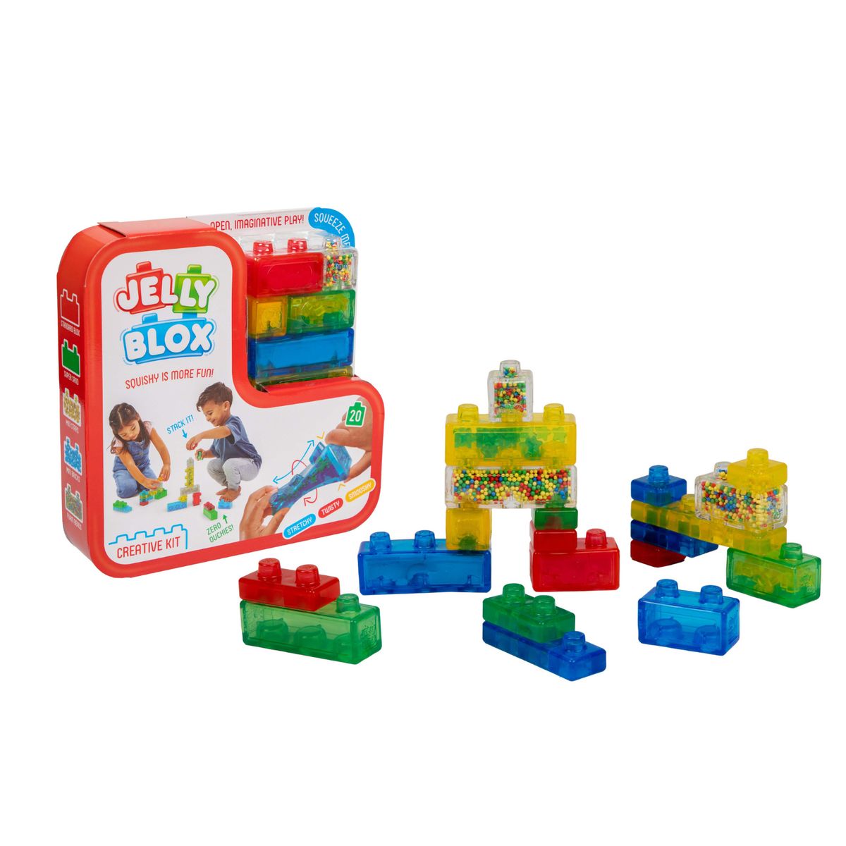 GOLIATH - Kit Set De Bloques Sensoriales Suaves 20 Piezas Jelly Blox Creative