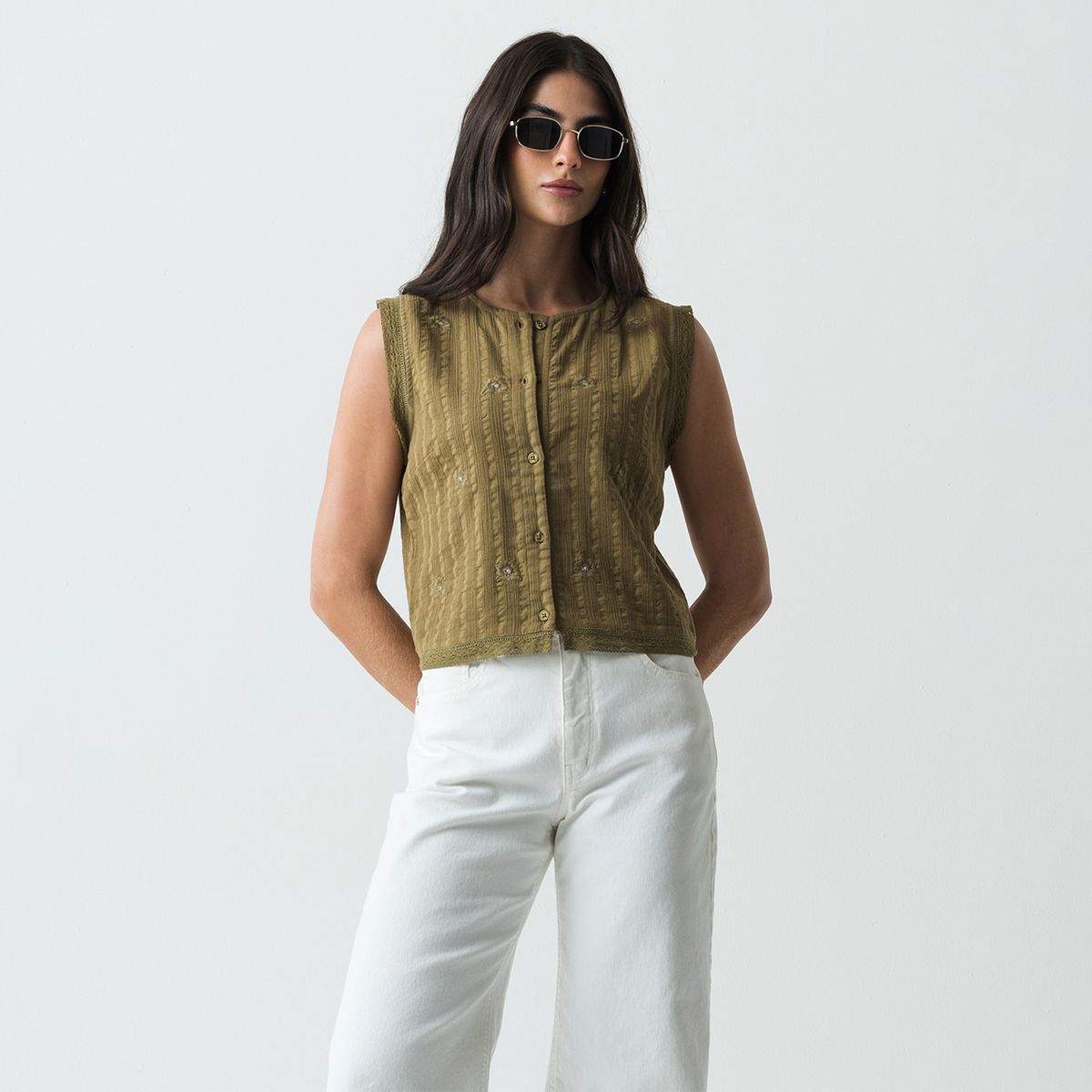 NAF NAF - Top Sin Mangas Mujer Naf Naf