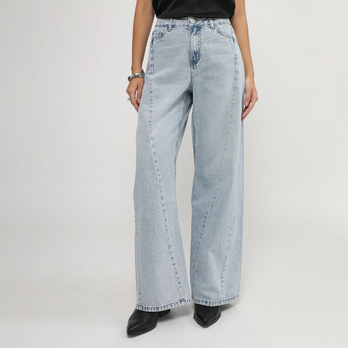 SYBILLA - Jean Baggy Tiro Alto Mujer Sybilla
