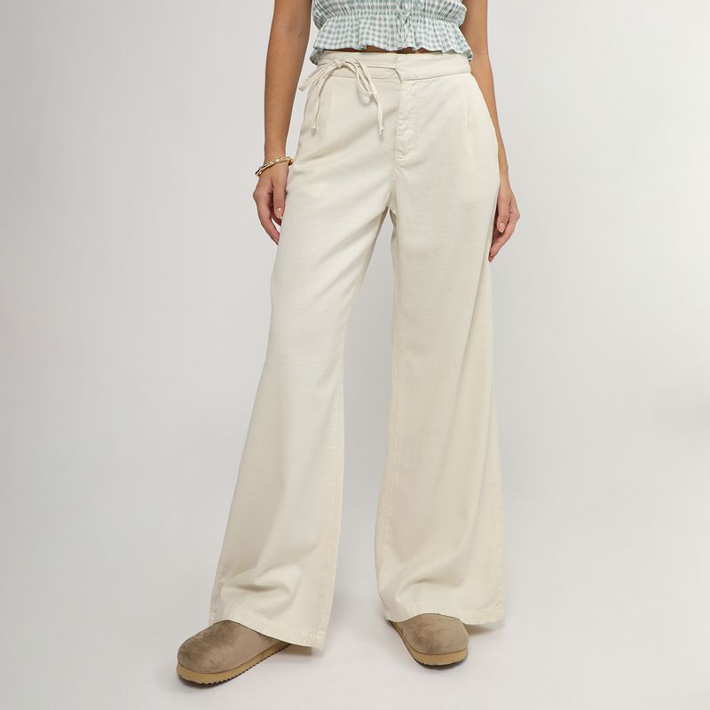 SYBILLA - Pantalón Wide Leg Tiro Alto Mujer Sybilla
