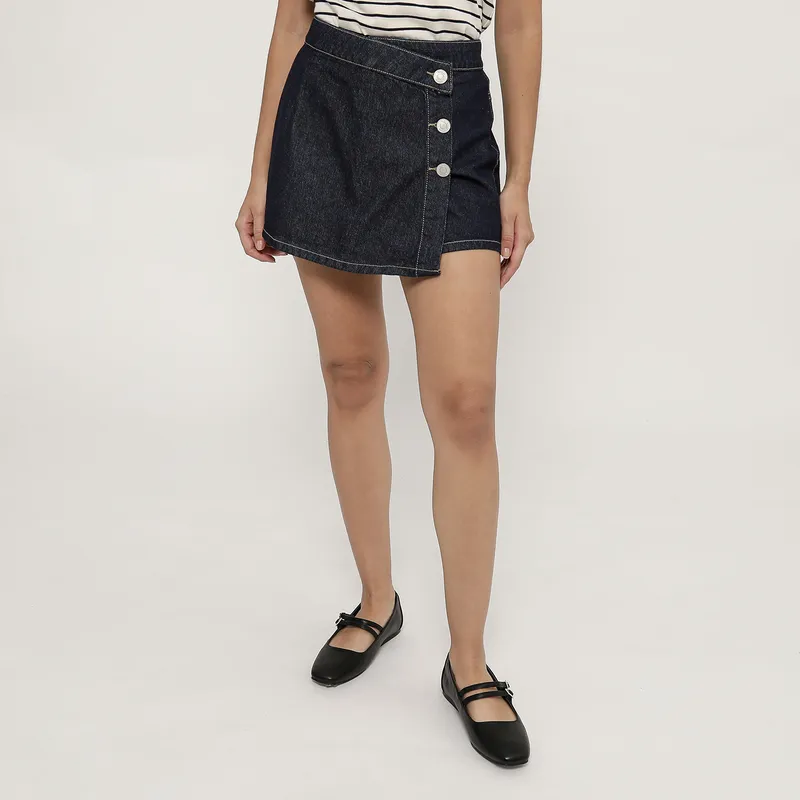 SYBILLA - Falda Short Denim Mujer Sybilla