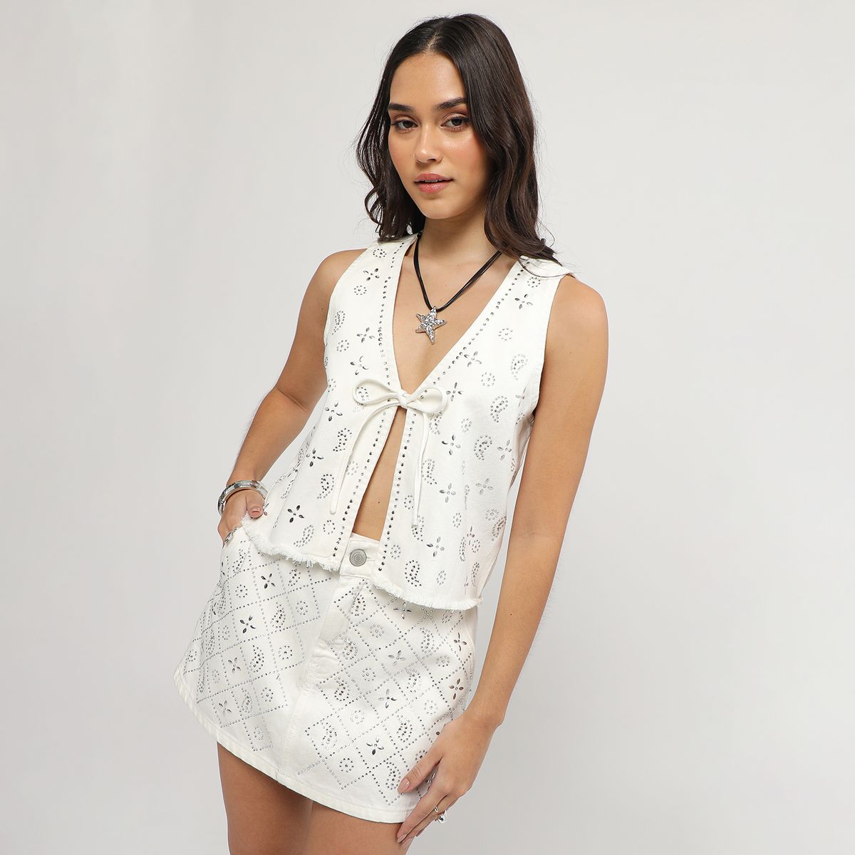 SYBILLA - Chaleco Denim Mujer Sybilla