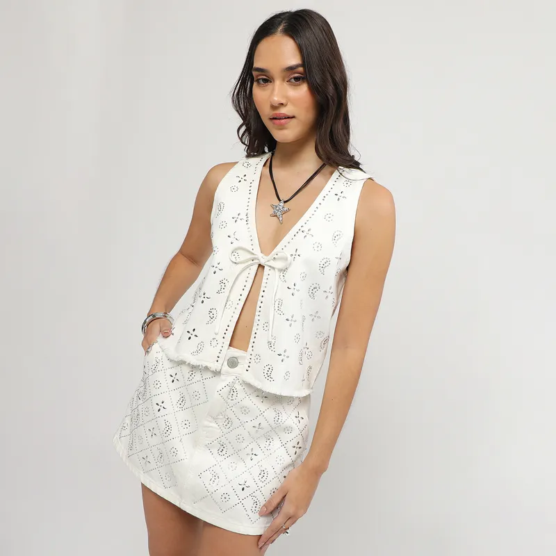 SYBILLA - Chaleco Denim Mujer Sybilla