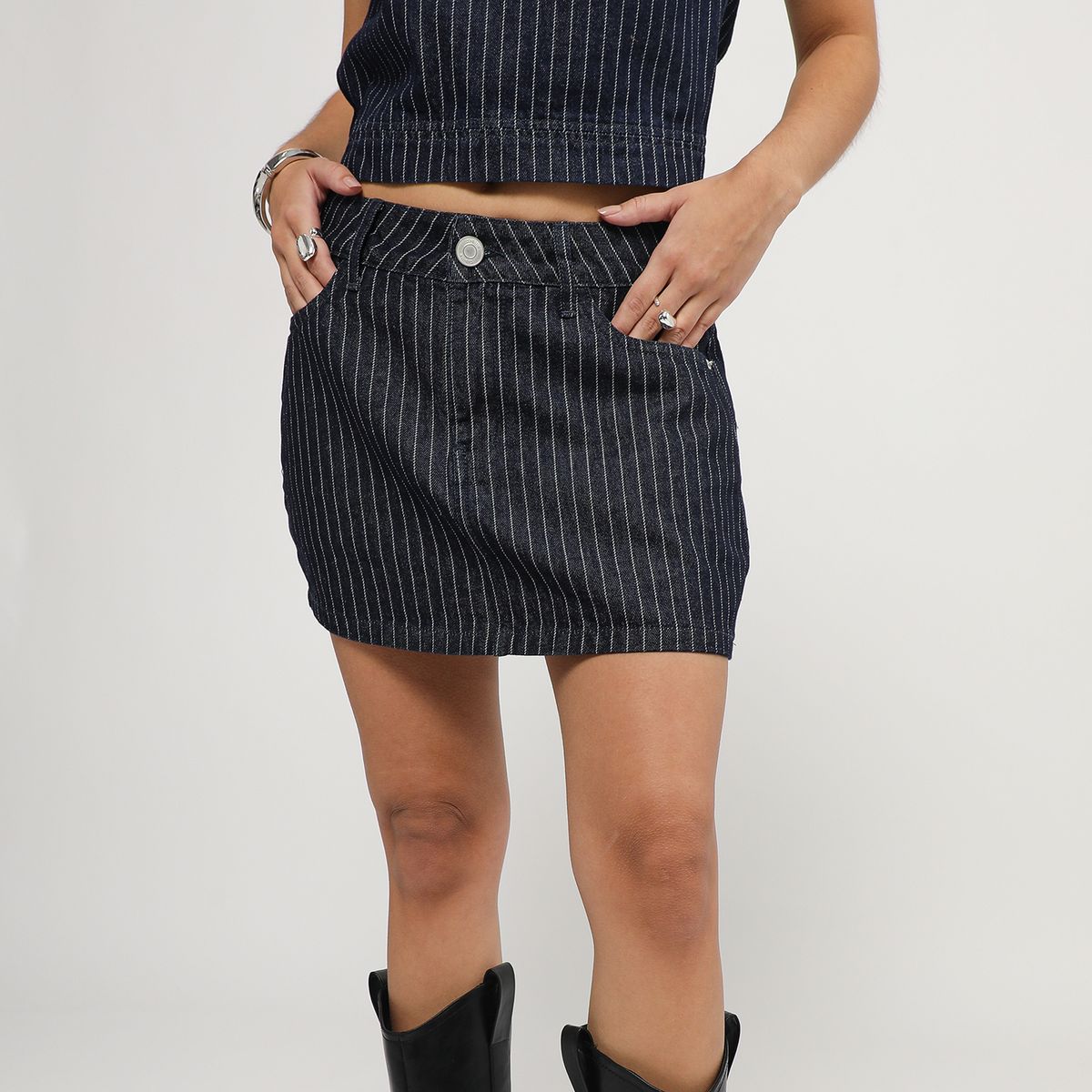 SYBILLA - Falda Short Denim Mujer Sybilla