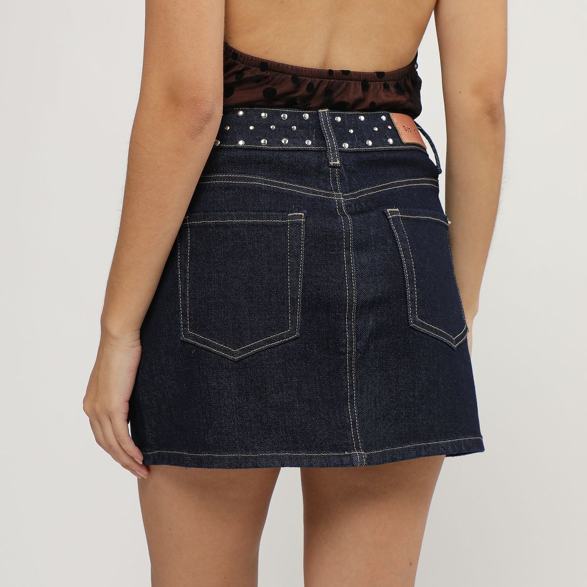 SYBILLA - Falda Corta Denim Mujer Sybilla