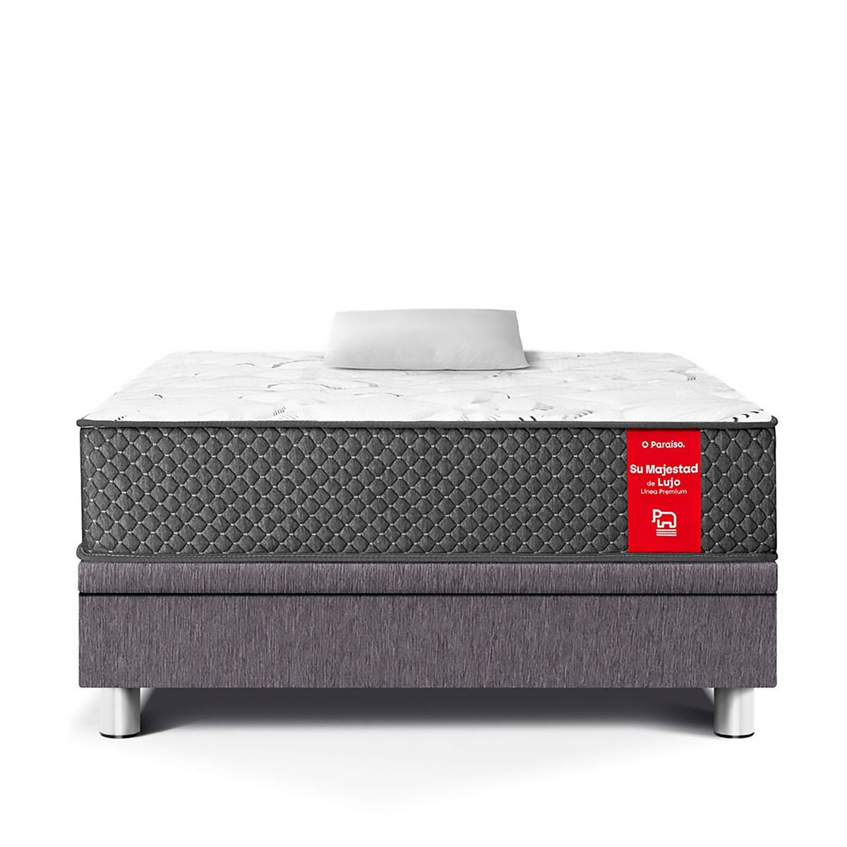 PARAISO - Cama Boxet Su Majestad 1.5 plz + Almohada + Protector