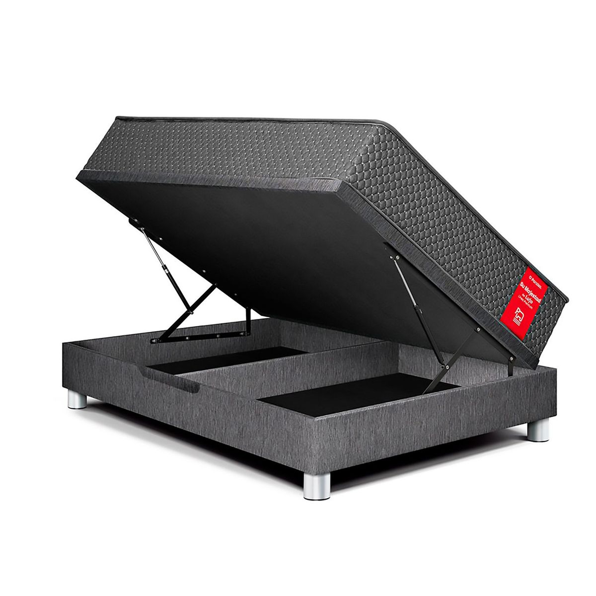 PARAISO - Cama Boxet Su Majestad 2 plz + 2 Almohadas + Protector