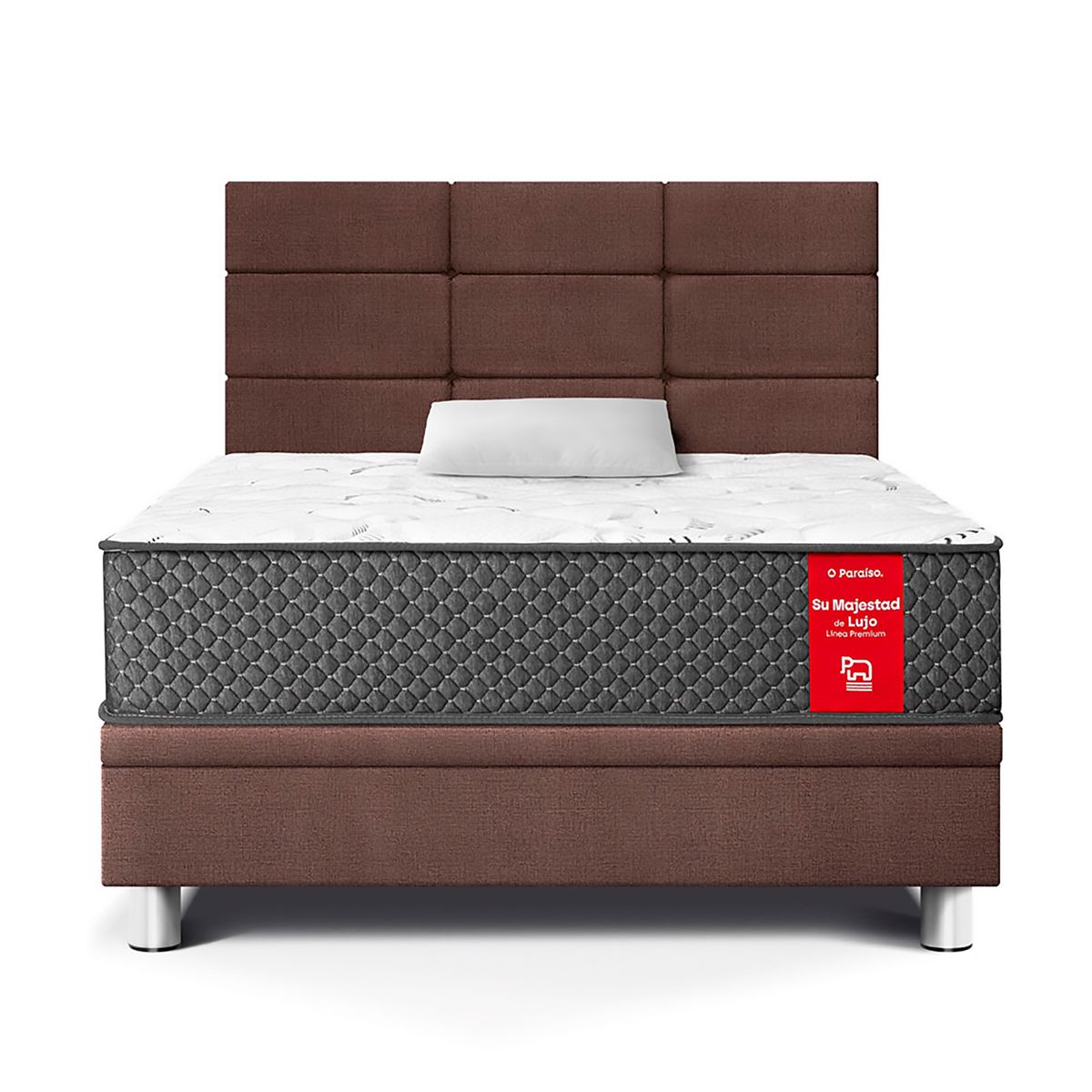 PARAISO - Dormitorio Boxet Block Su Majesta 1.5 Plz Chocolate