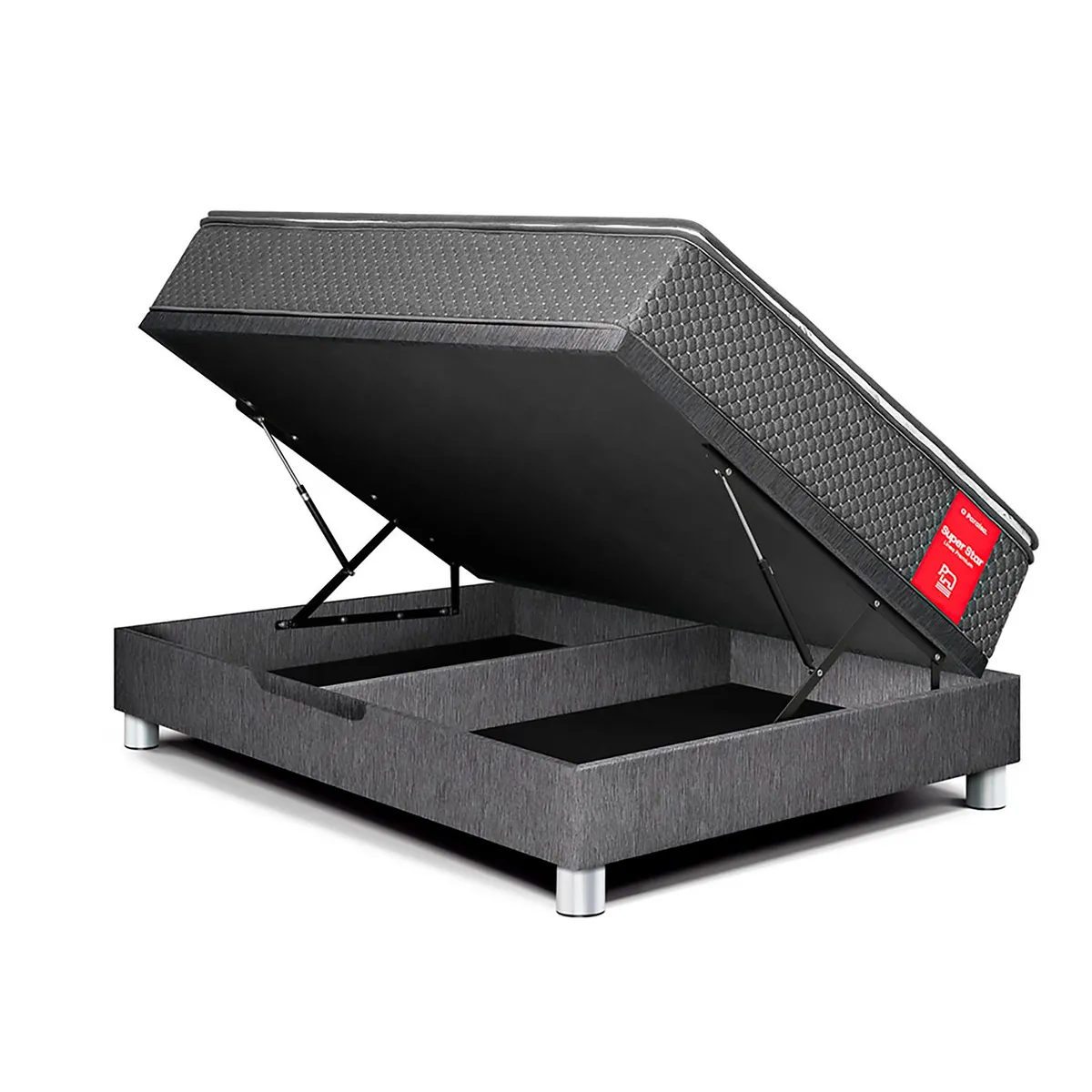 PARAISO - Cama Boxet Super Star 1.5 plz + Almohada + Protector