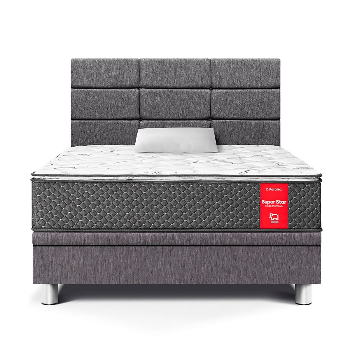 PARAISO - Dormitorio Boxet Blocks Super Star 1.5 plz + Almohada + Protector