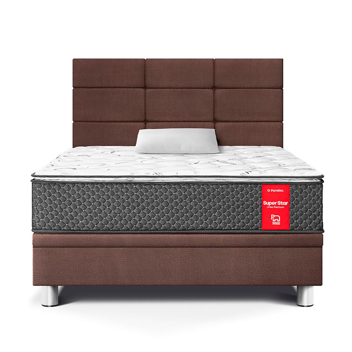 PARAISO - Dormitorio Boxet Blocks Super Star 1.5 plz + Almohada + Protector
