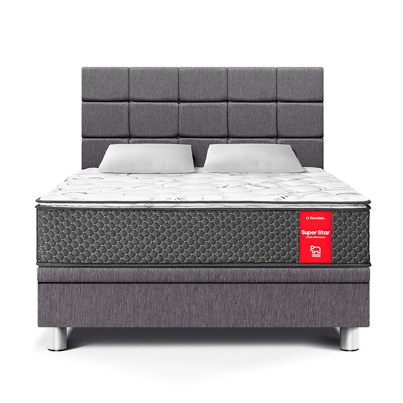 PARAISO - Dormitorio Boxet Blocks Super Star Queen + 2 Almohadas +Protector