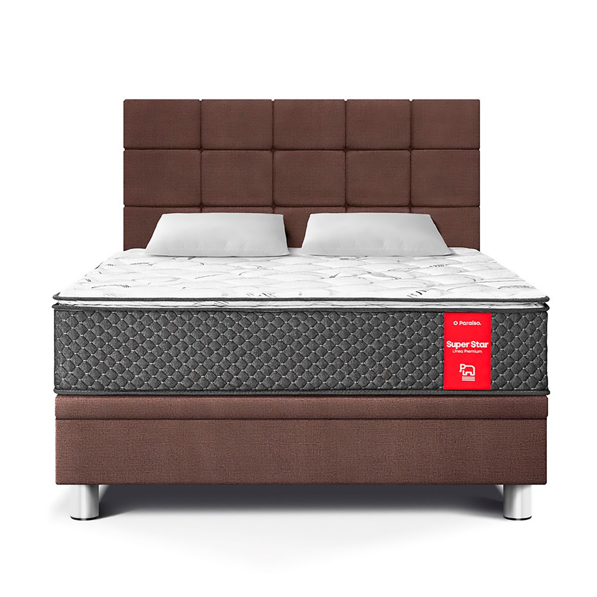 PARAISO - Dormitorio Boxet Blocks Super Star Queen + 2 Almohadas +Protector