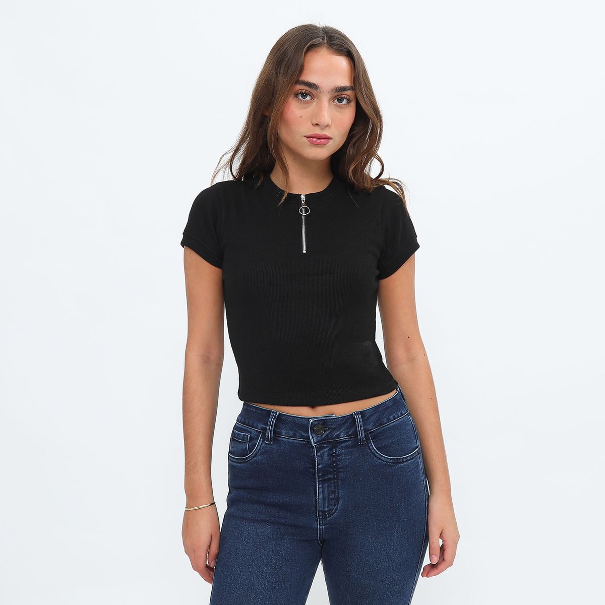 DENIMLAB - Top Manga Corta Mujer Denimlab