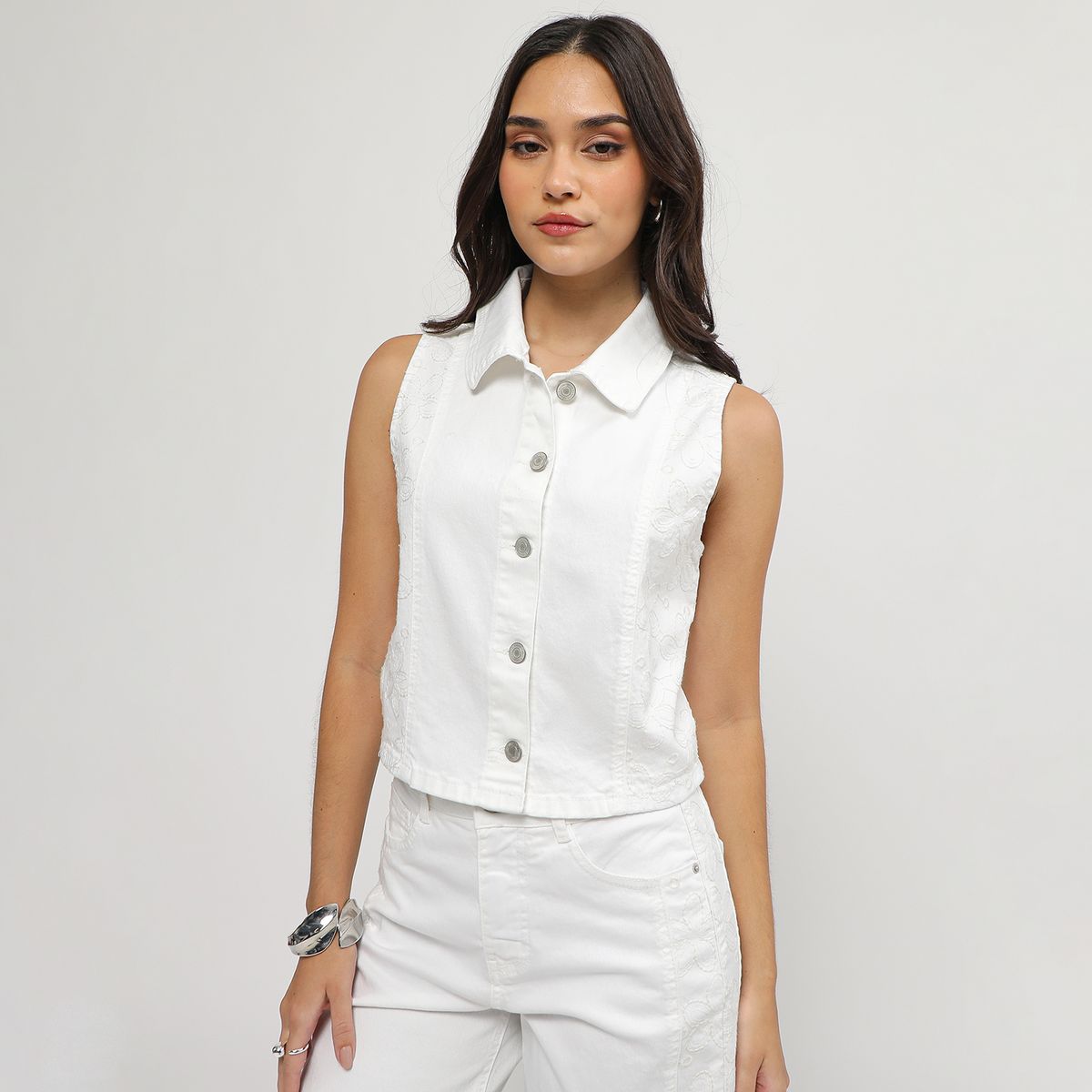 SYBILLA - Chaleco Denim Mujer Sybilla