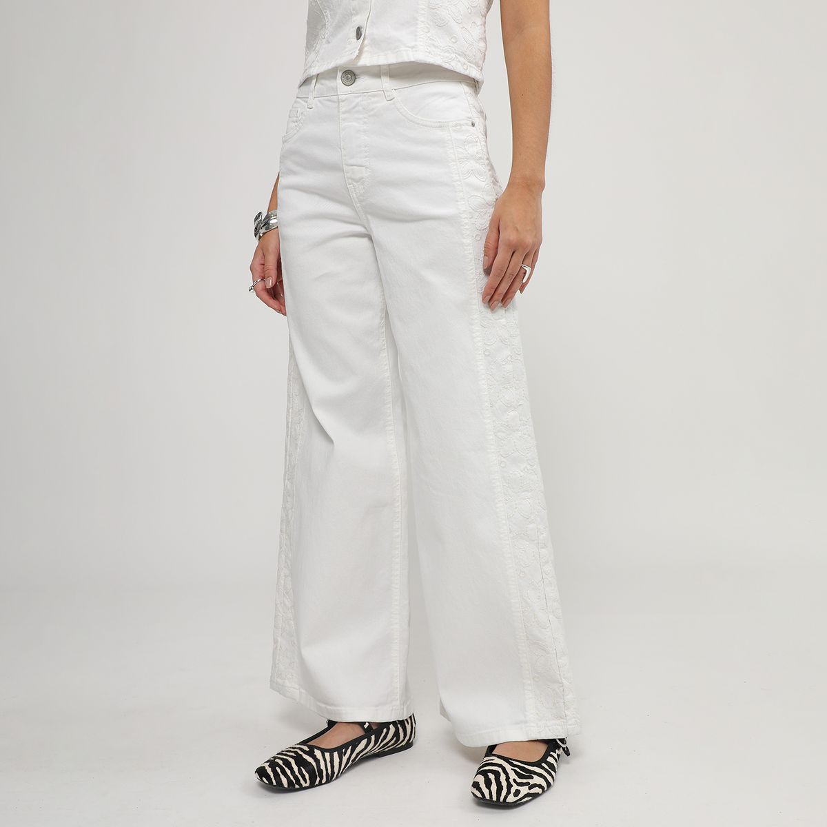 SYBILLA - Jean Wide Leg Tiro Alto Mujer Sybilla