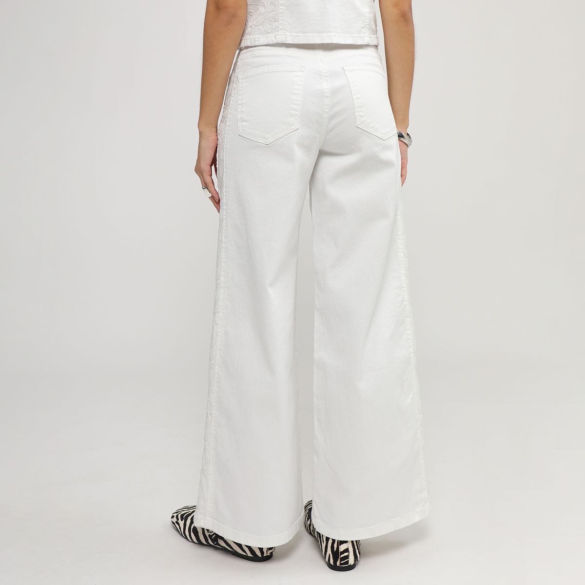 SYBILLA - Jean Wide Leg Tiro Alto Mujer Sybilla