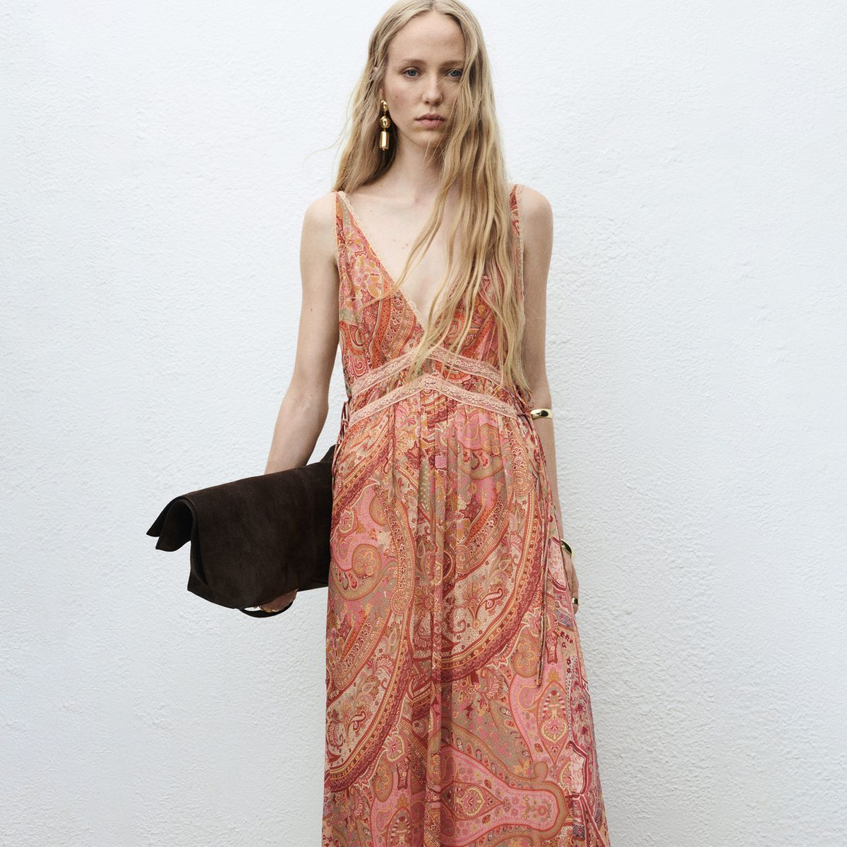 MANGO - Vestido Largo Mujer Mango