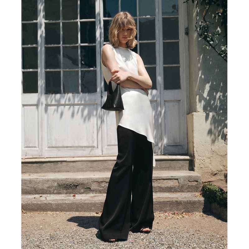 MANGO - Top Asimétrico Mujer Mango