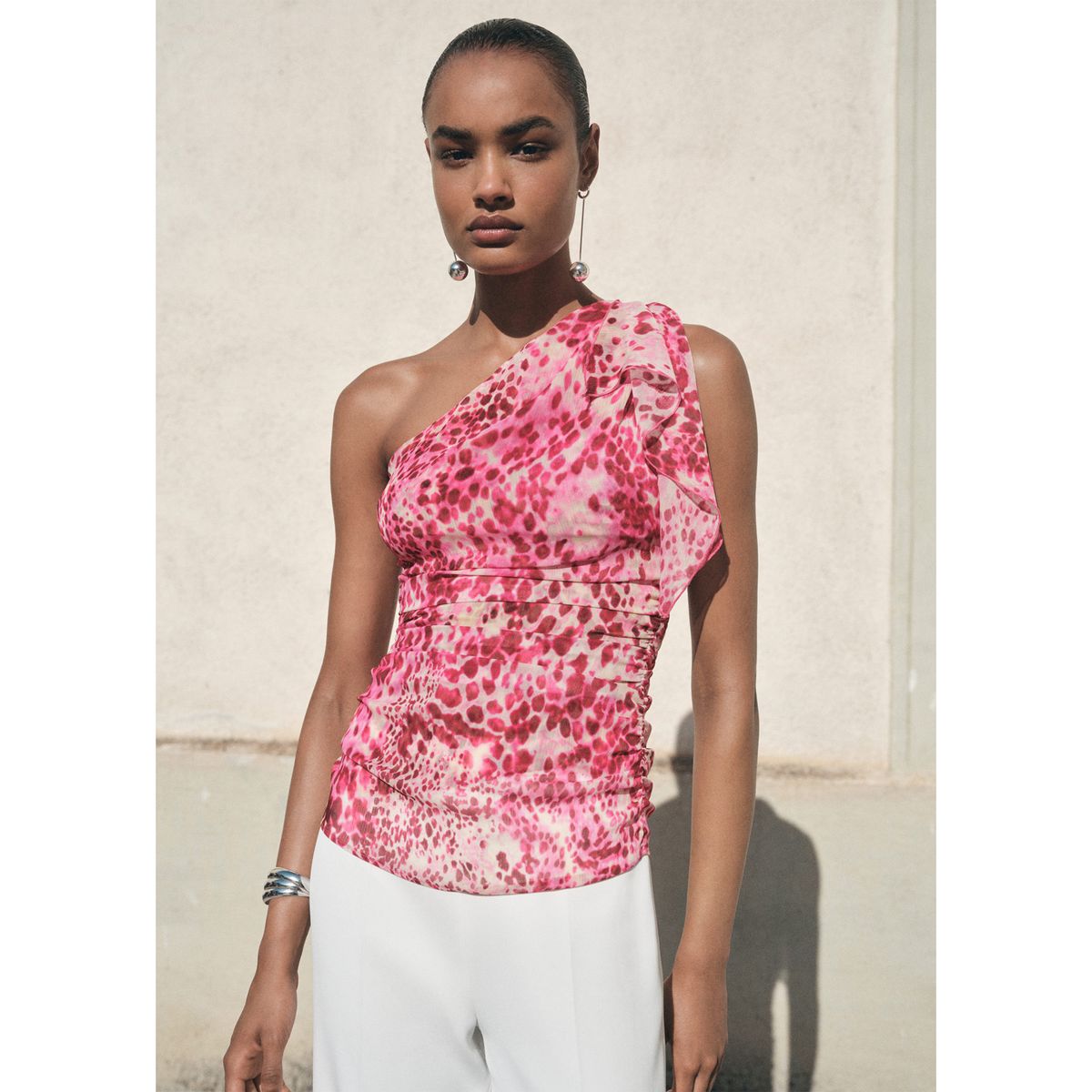 MANGO - Top Asimétrico Mujer Mango