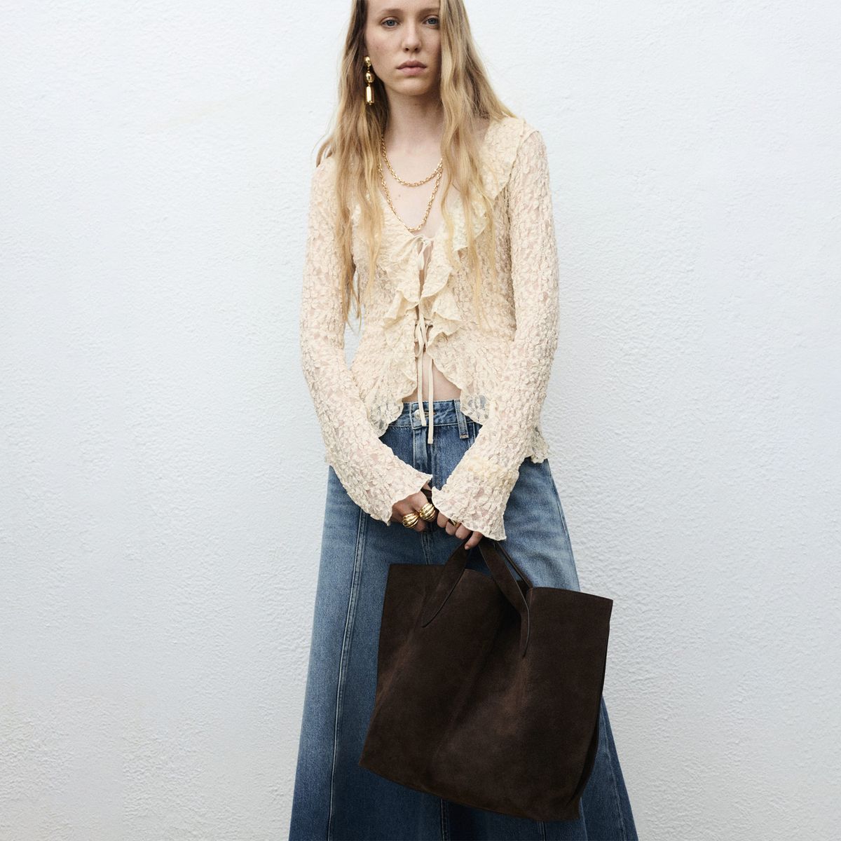 MANGO - Blusa Manga Larga Mujer Mango