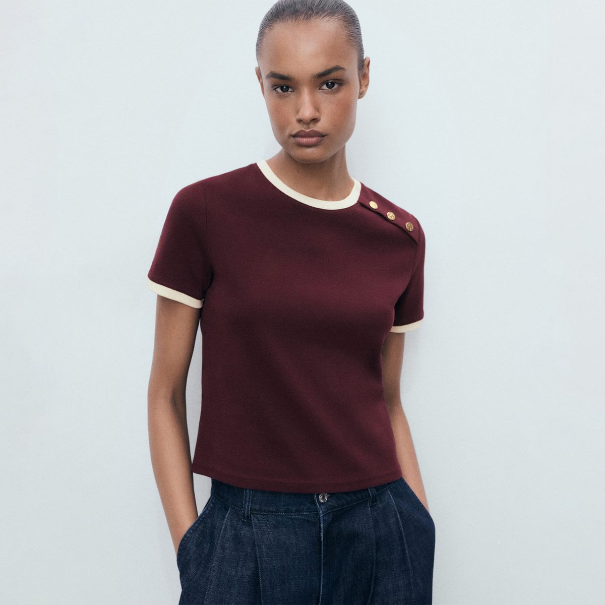 MANGO - Polo Manga Corta Mujer Mango