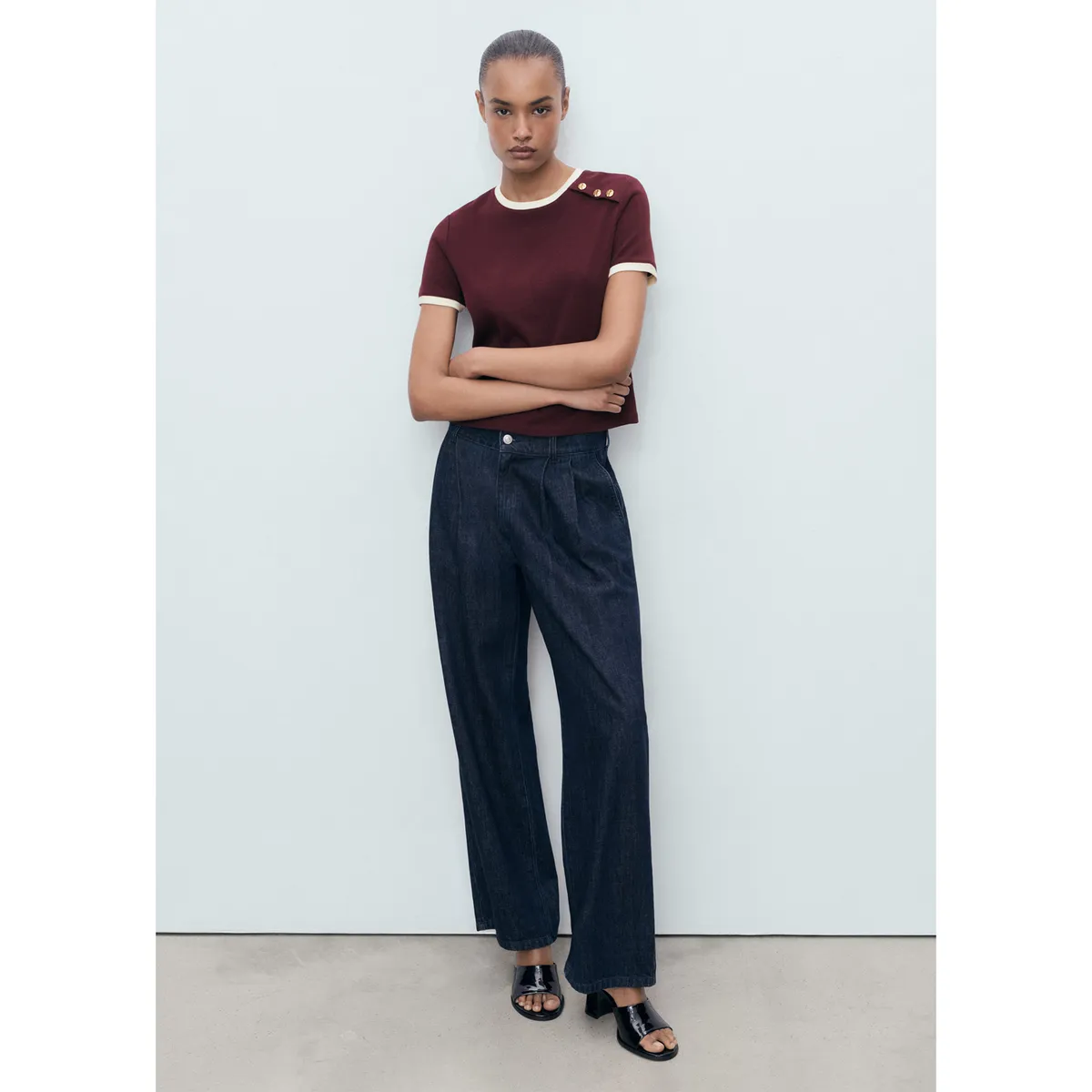 MANGO - Polo Manga Corta Mujer Mango