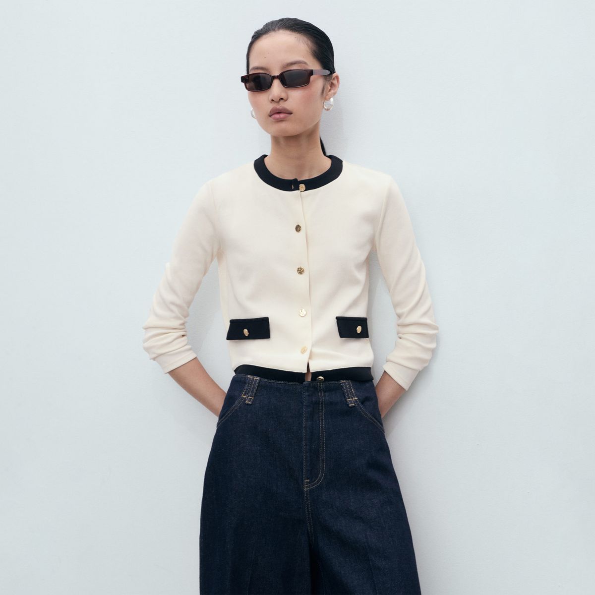 MANGO - Cardigan Botones Mujer Mango