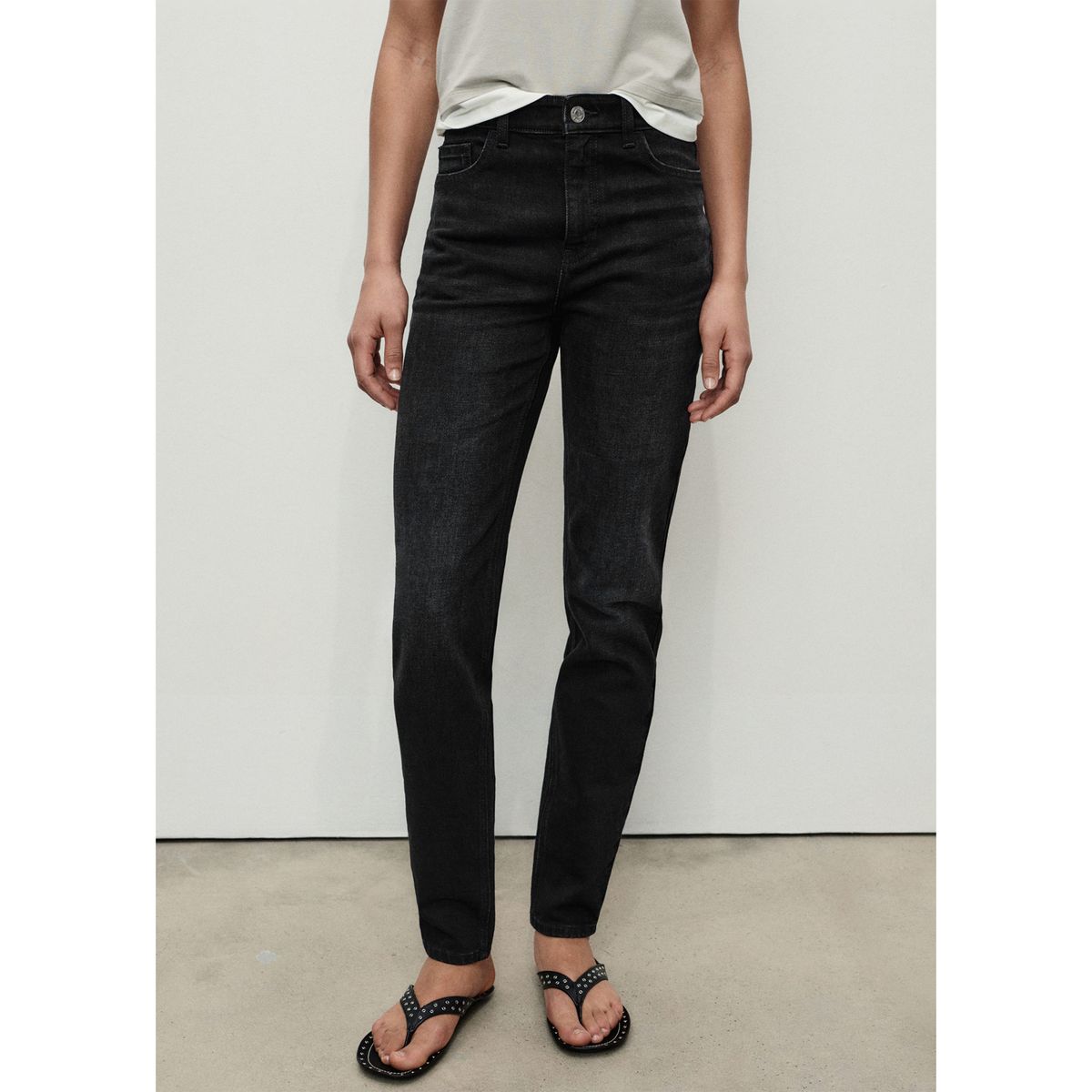MANGO - Jean Slim Tiro Alto Mujer Mango