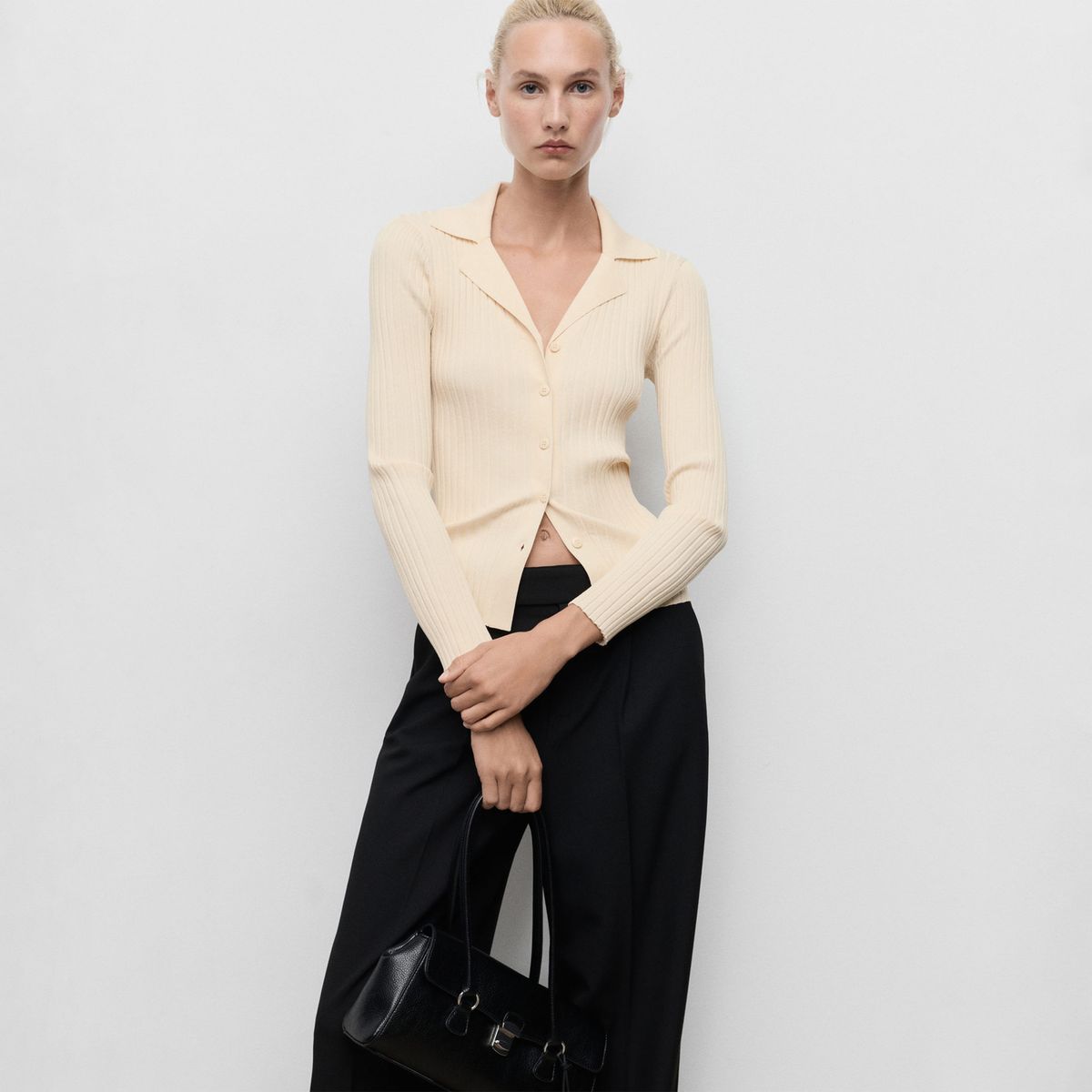 MANGO - Cardigan Cuello En V Mujer Mango