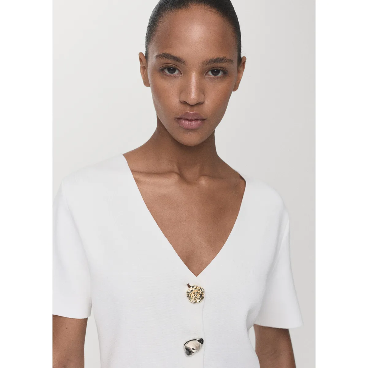 MANGO - Cardigan Cuello En V Mujer Mango