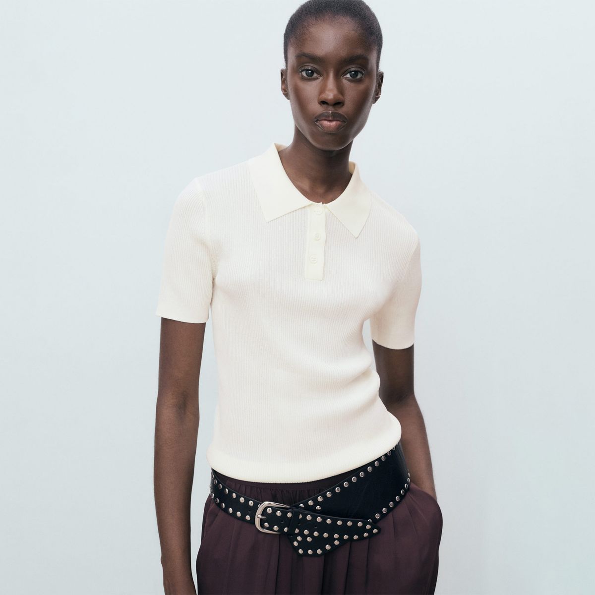 MANGO - Chompa Manga Corta Mujer Mango