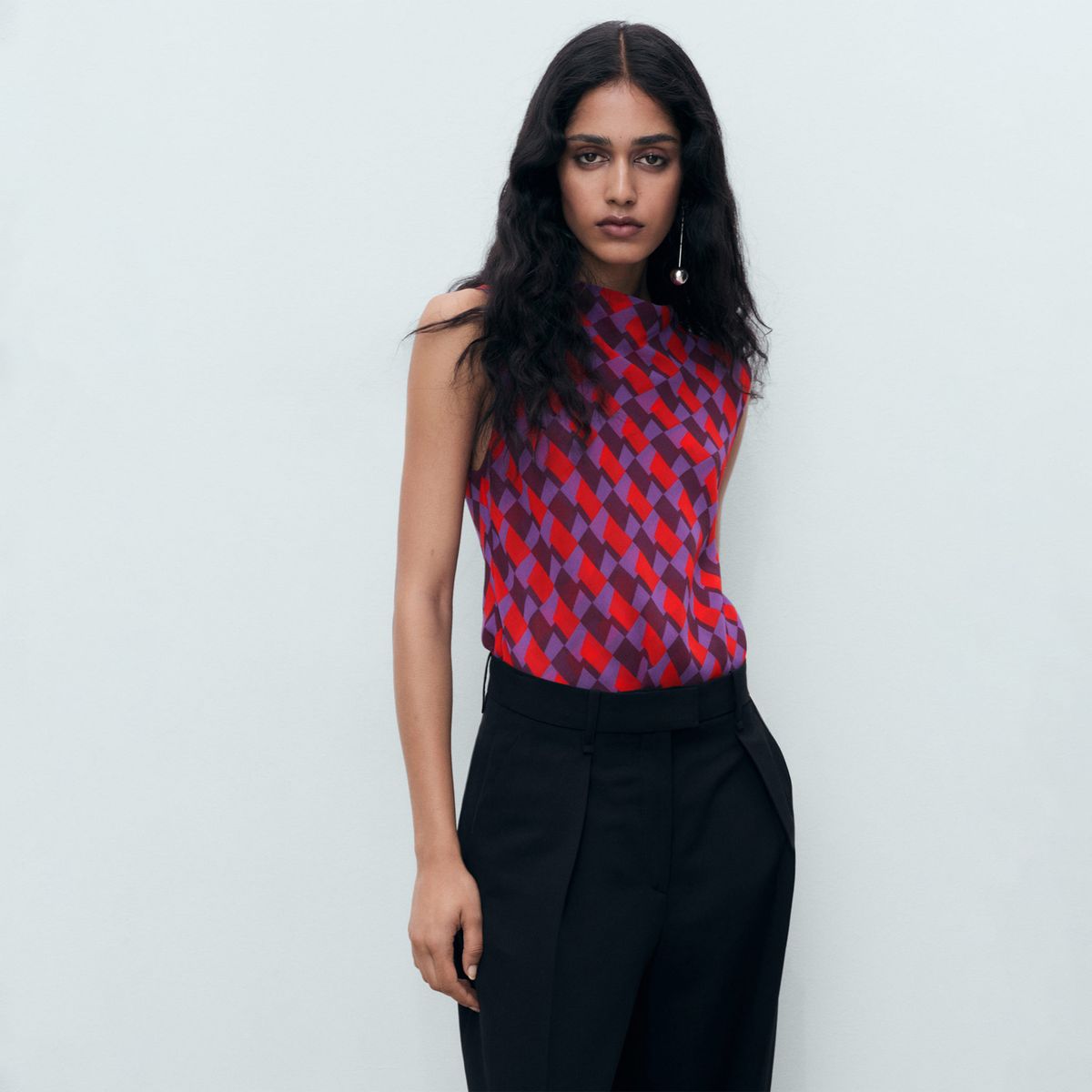 MANGO - Blusa Sin Mangas Mujer Mango