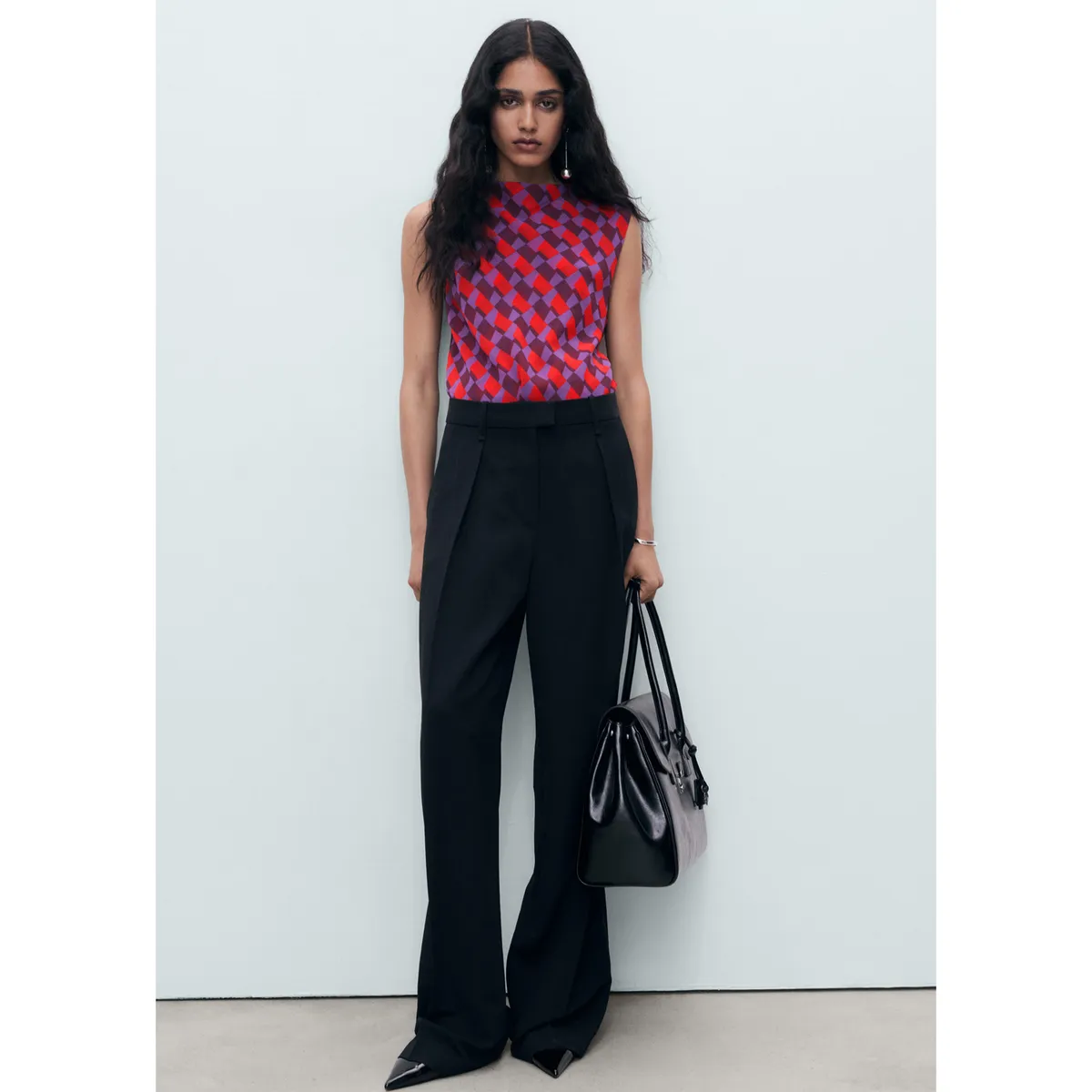 MANGO - Blusa Sin Mangas Mujer Mango