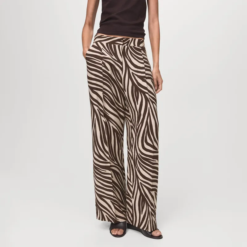 MANGO - Pantalón Straight Tiro Medio Mujer Mango