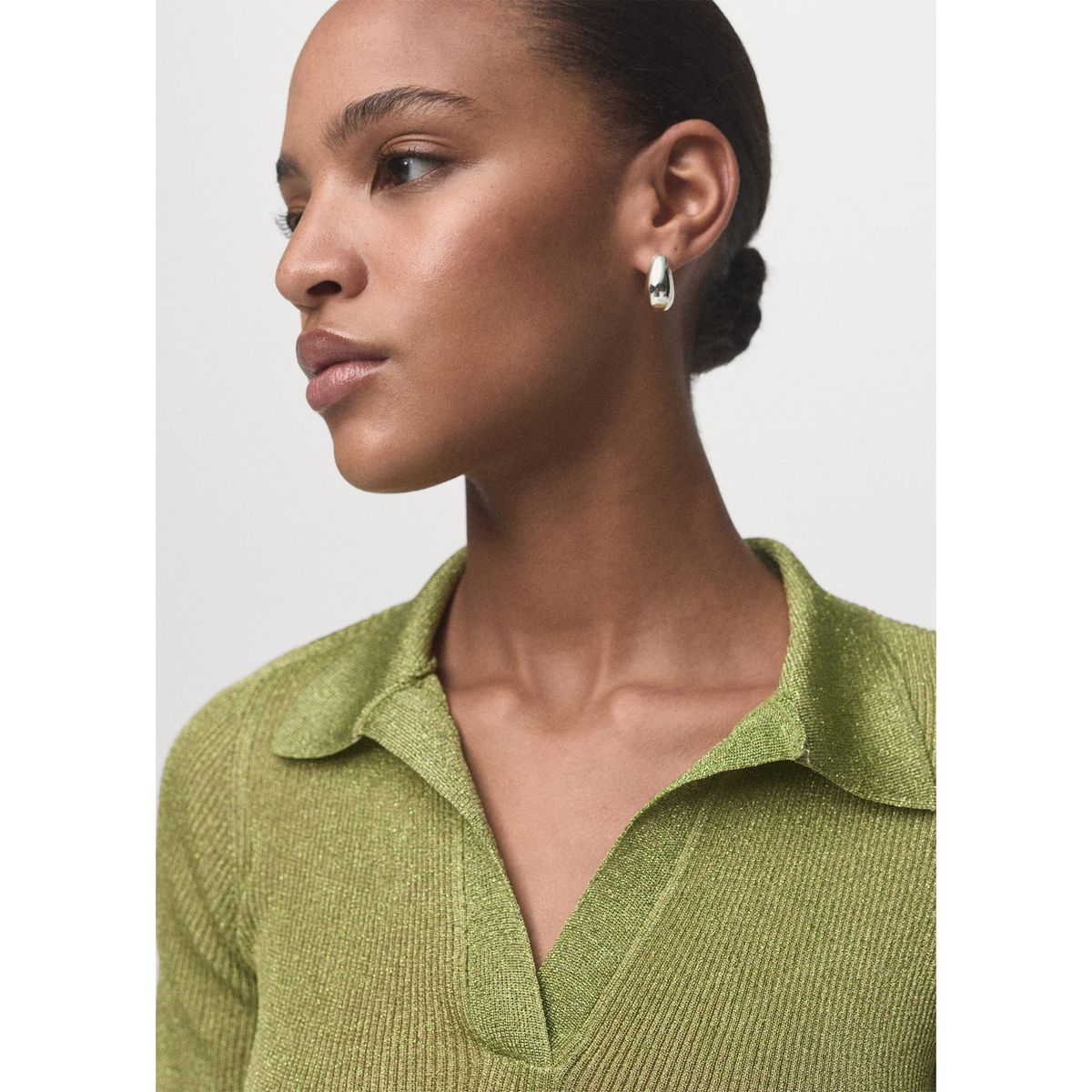 MANGO - Chompa Manga Corta Mujer Mango