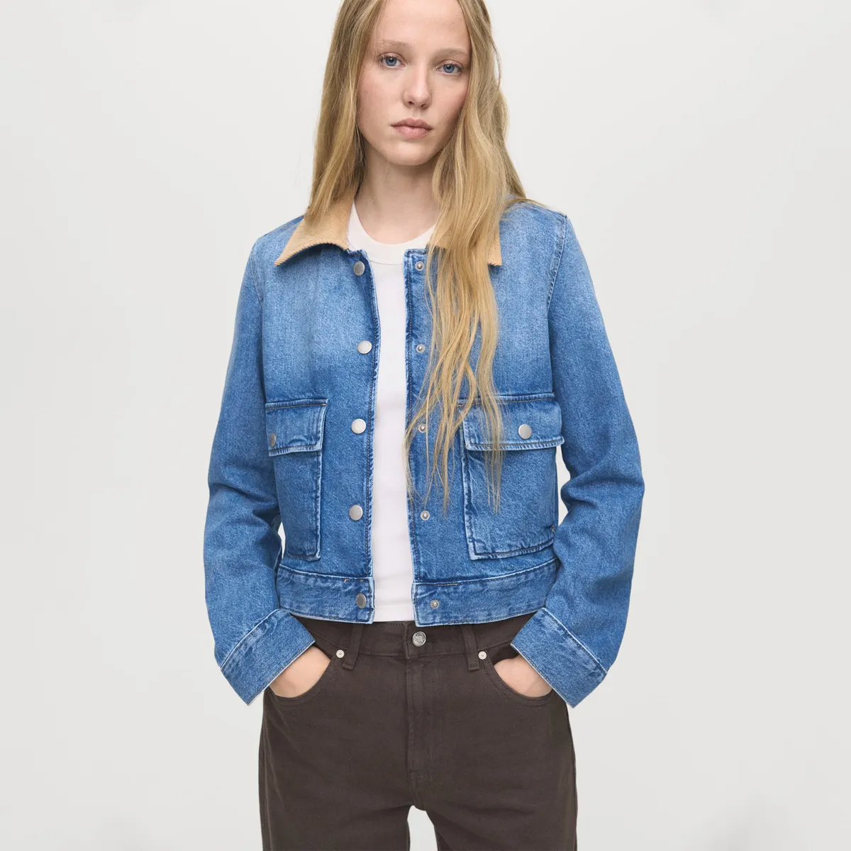 MANGO - Casaca De Jean Mujer Mango