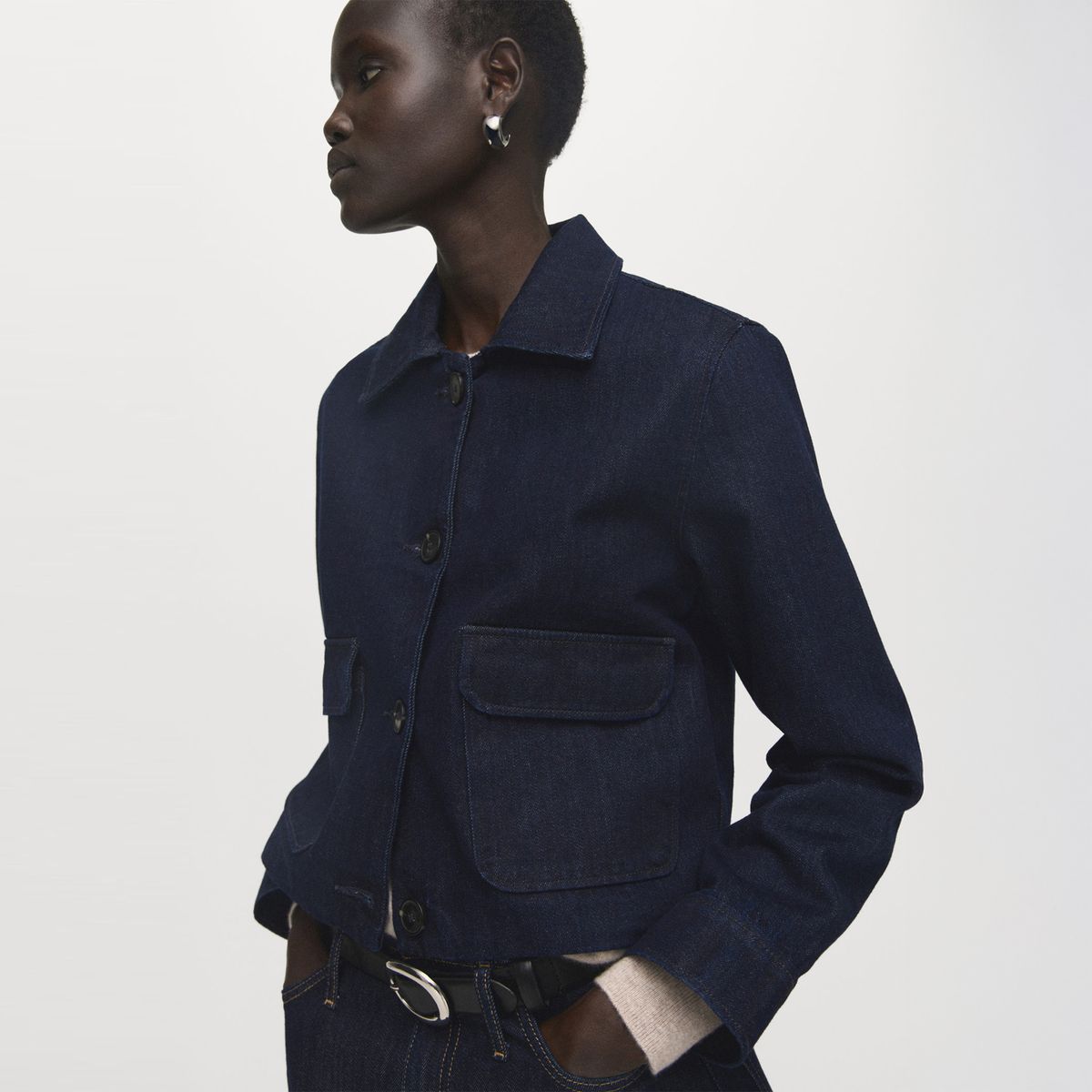 MANGO - Casaca De Jean Mujer Mango