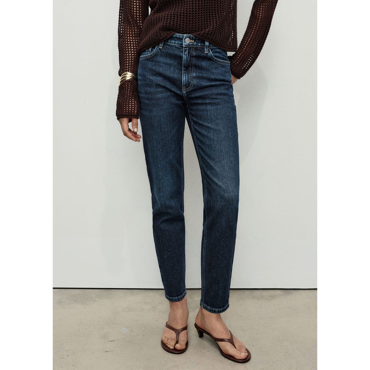 MANGO - Jean Mom Tiro Alto Mujer Mango