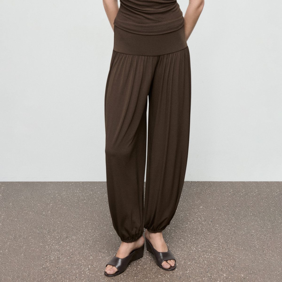 MANGO - Pantalón Balloon Tiro Medio Mujer Mango