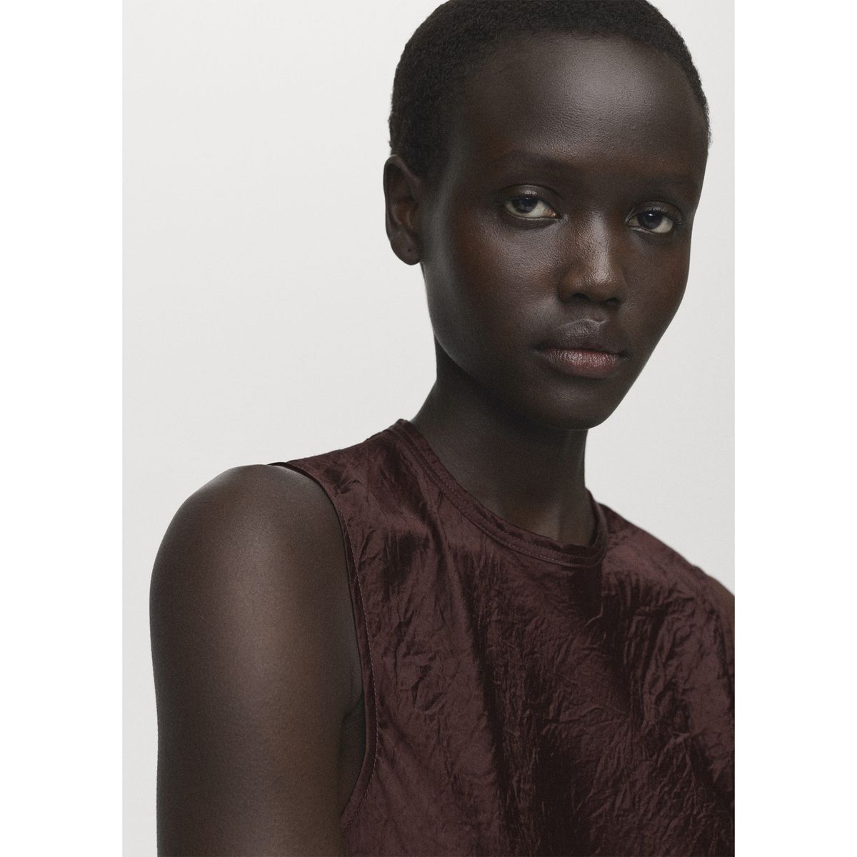 MANGO - Blusa Sin Mangas Mujer Mango