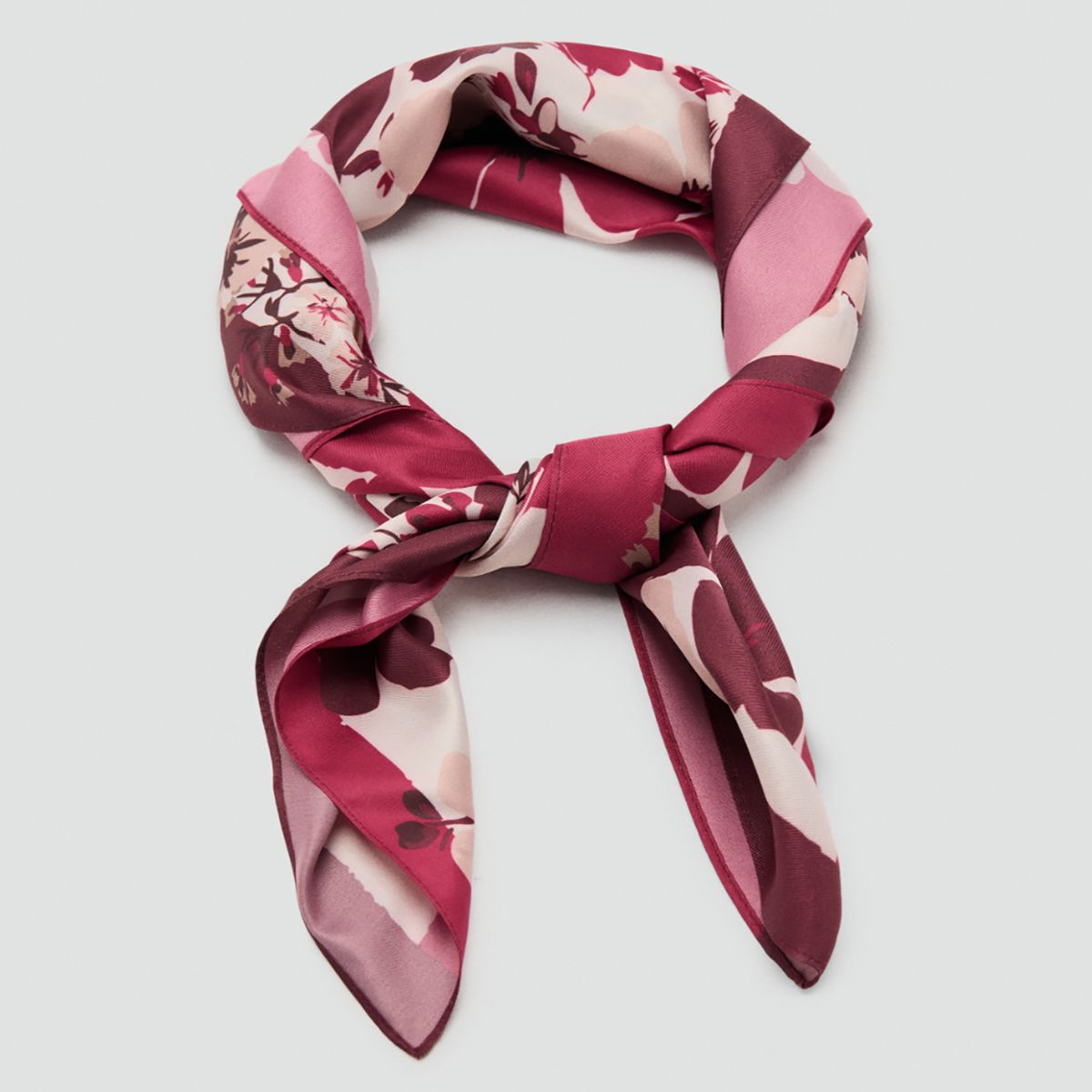 MANGO - Pañuelo Grana Mujer Mango