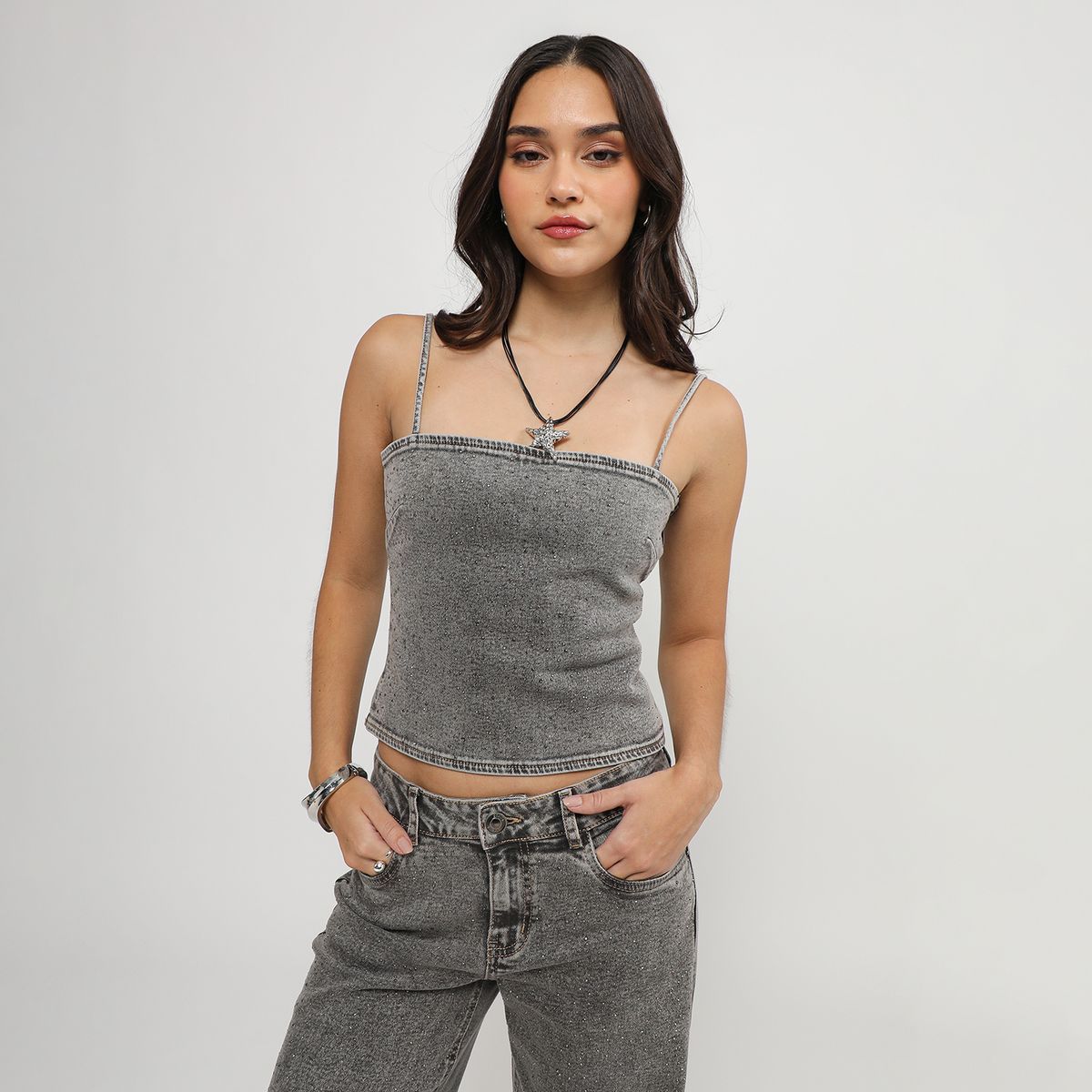 SYBILLA - Top Denim Mujer Sybilla