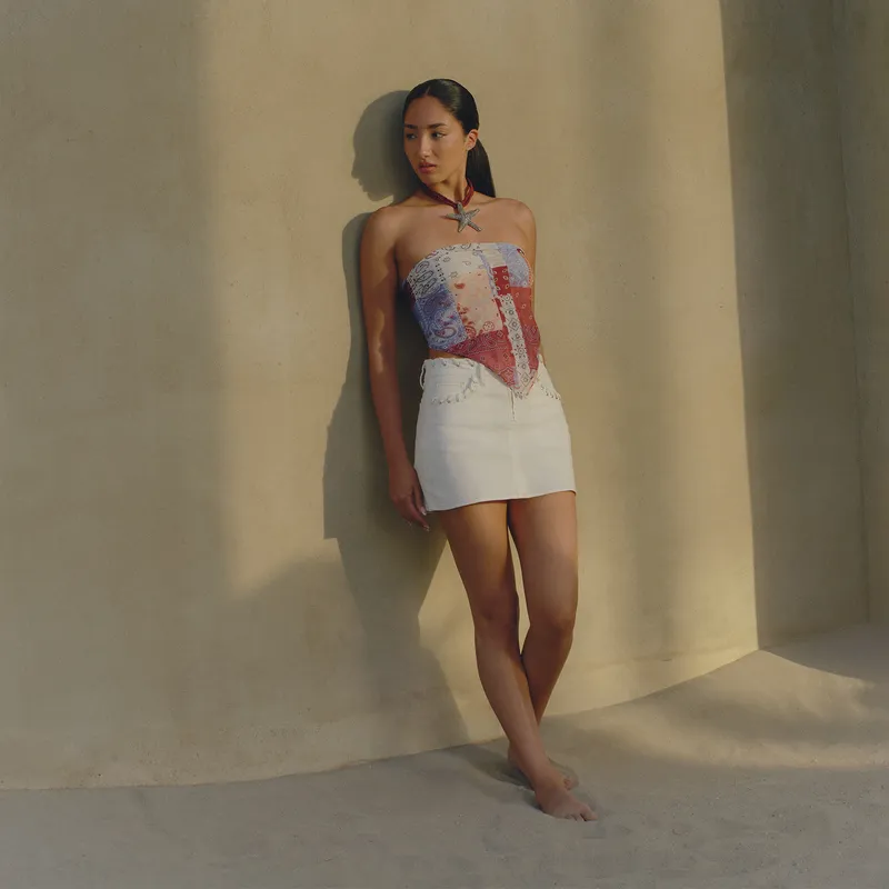 SYBILLA - Falda Denim Mujer Sybilla X Half Naked