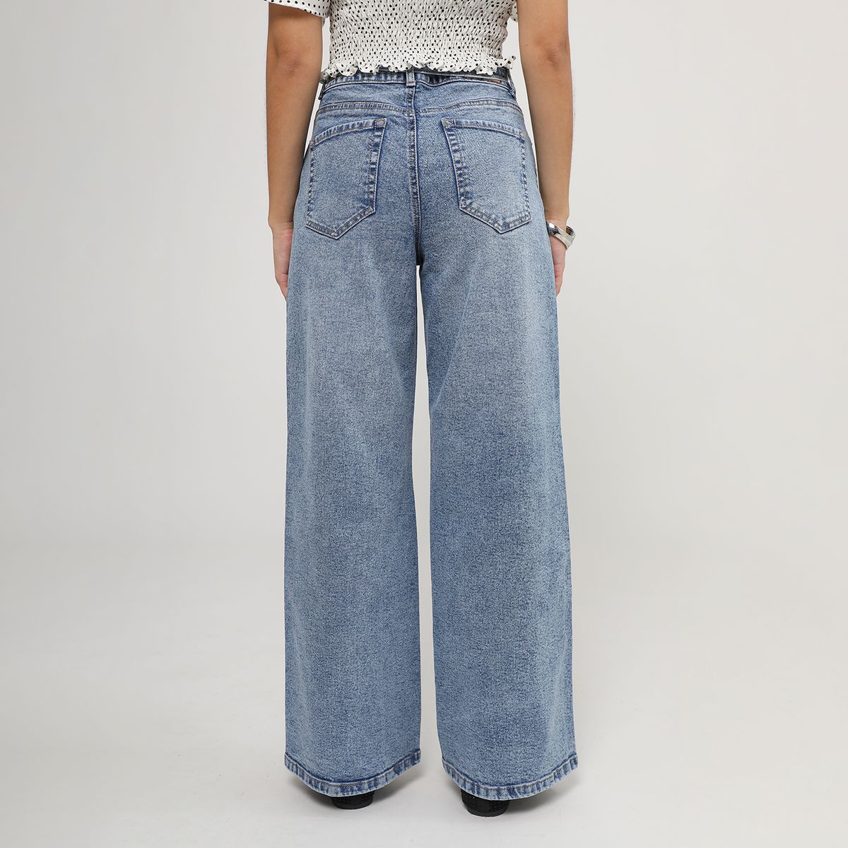 SYBILLA - Jean Wide Leg Tiro Alto Mujer Sybilla